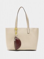 Bolso Shopper Con Textura crudo
