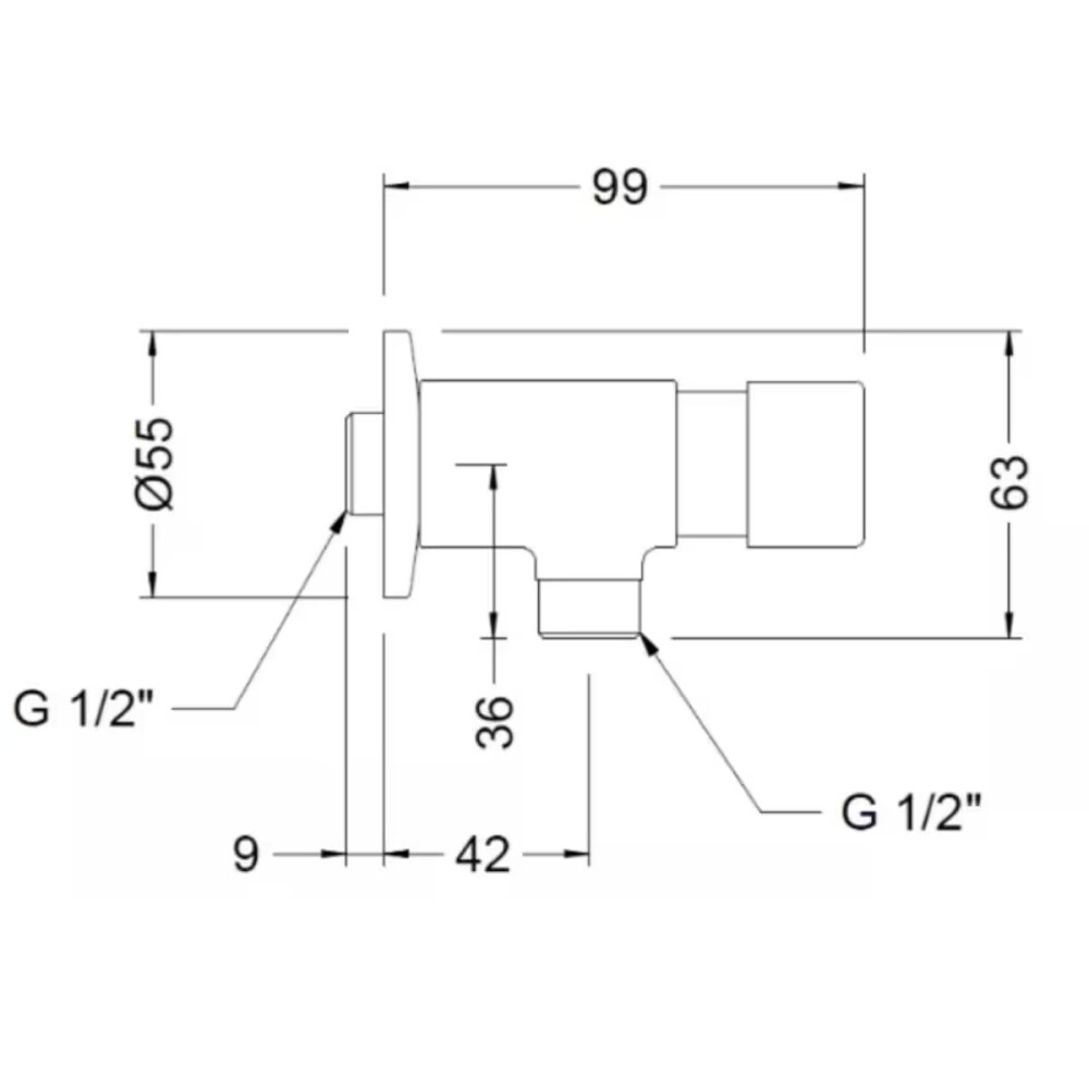 Válvula temporizada de urinario Genebre Válvula Temporizada De Urinario Genebre