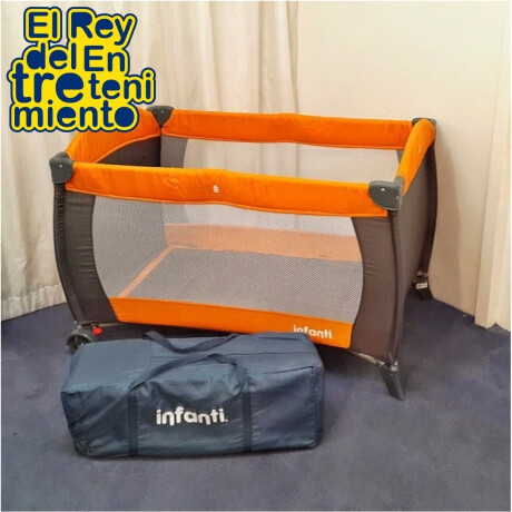Practicuna Infanti Doble Altura Cuna Cambiador Corral Naranja