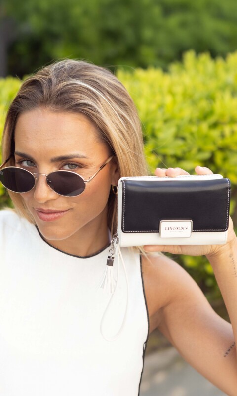 BILLETERA LOLA NEGRO C/BLANCO