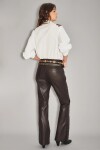 Pantalon Bootcut Cuero Marron