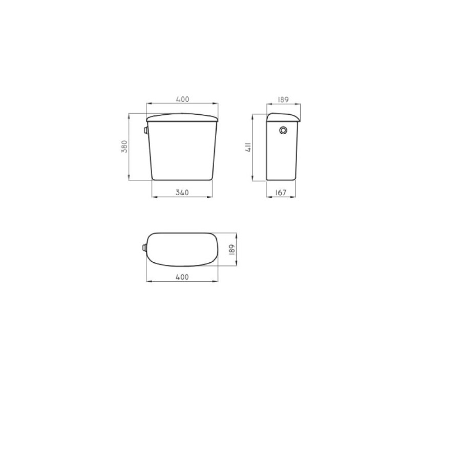 Depósito para Inodoro Espacio de Colgar Blanco Depósito para Inodoro Espacio de Colgar Blanco