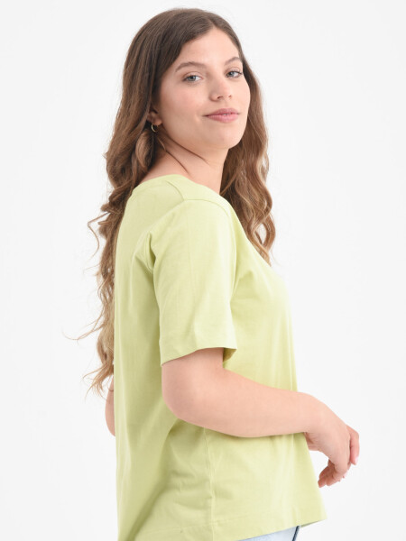 Camiseta manga corta algodón orgánico Pistacho
