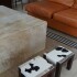 Petit Stool Cowhide oscuro