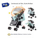 Coche De Paseo Para Bebe 4 Ruedas Chasis Blanco Verde