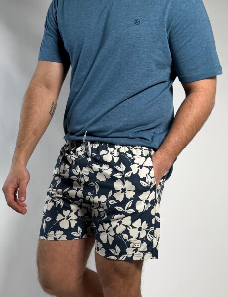 Short de baño estampado Aviles Azul