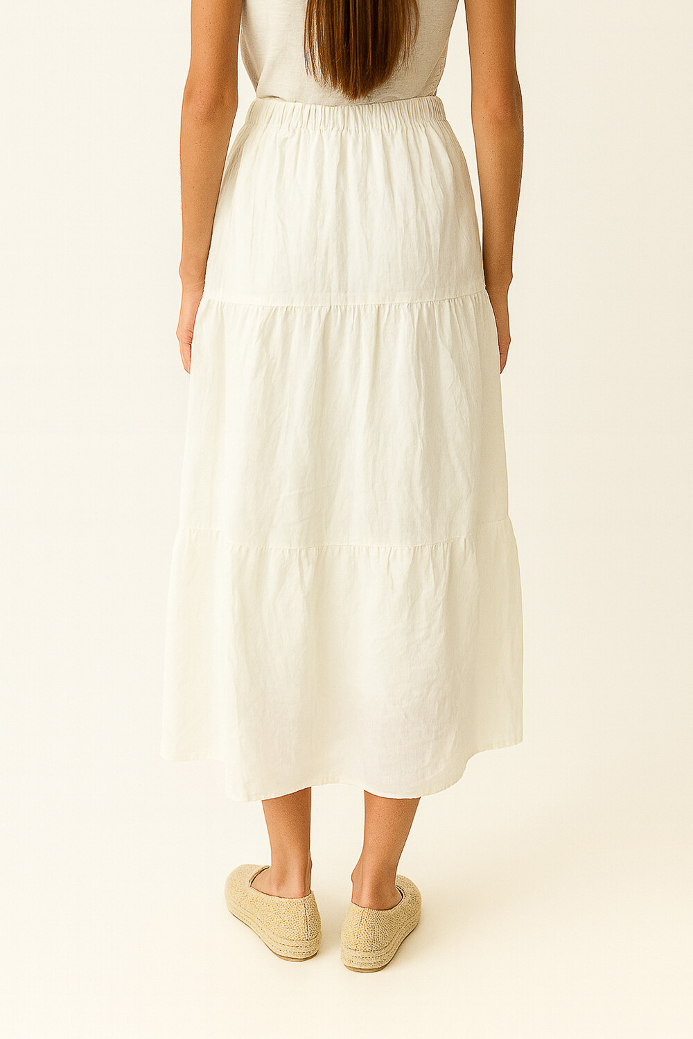 Falda Delbino Blanco