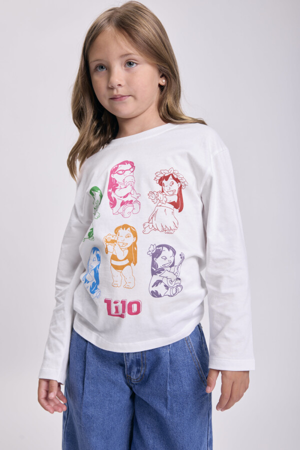 Remera estampa Lilo Blanco