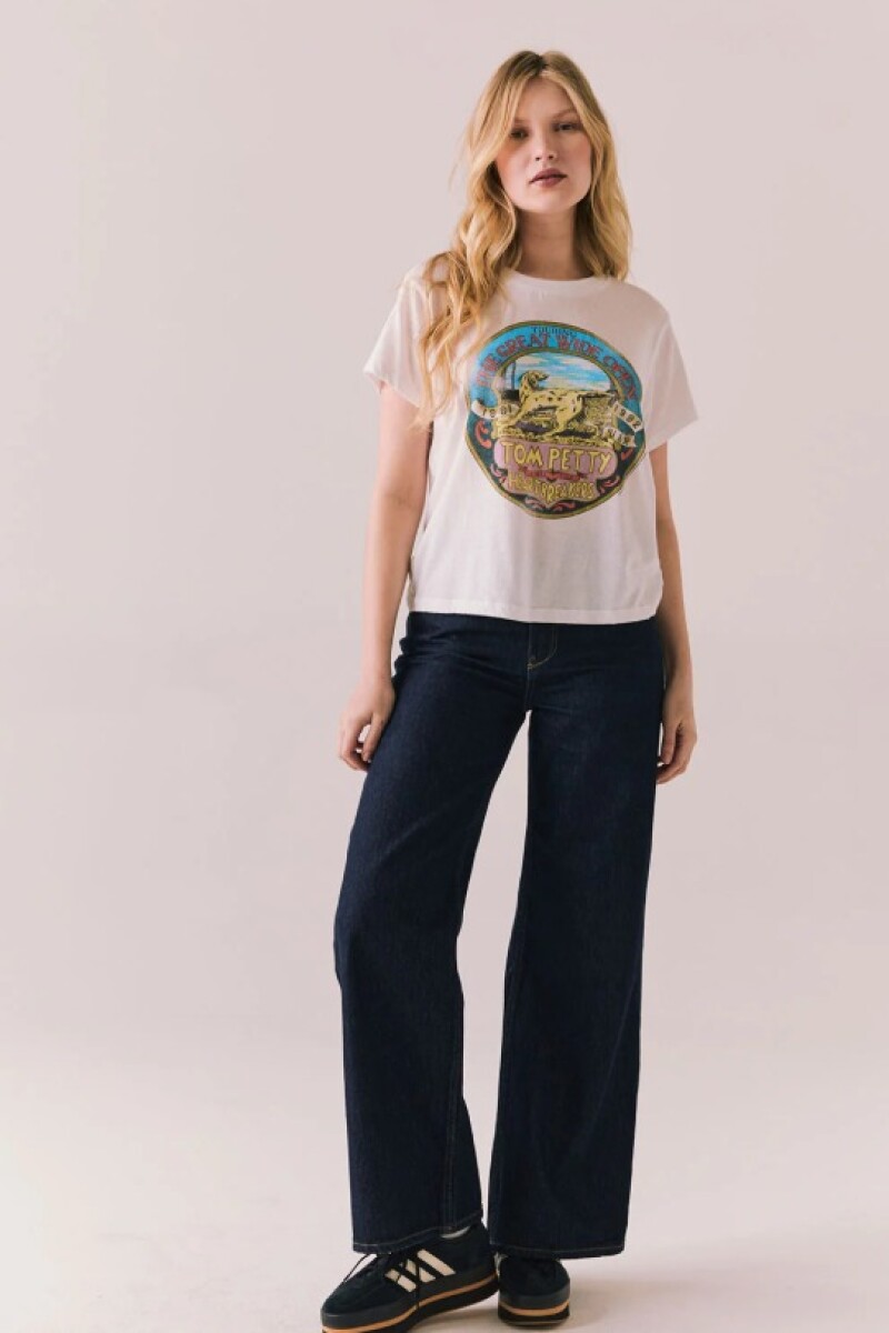 BELLA JERSEY OVERSIZED CREWNEC Blanco