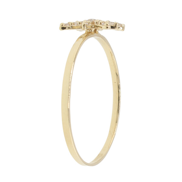 Anillo Estrella Radiante en Oro Amarillo 18k con circonias Anillo Estrella Radiante en Oro Amarillo 18k con circonias