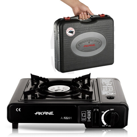 Anafe Portátil A Gas Akane Para Camping 1 Hornalla A.82261 ANAFE A GAS PORTATIL STOVE A.82261