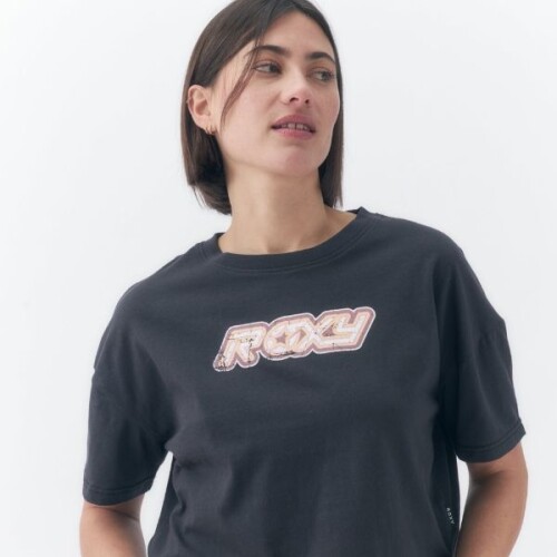 Remera corta Roxy Negro