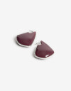Aros Argollas Color Argollas Resina Y Metal - Rojo Burdeaux