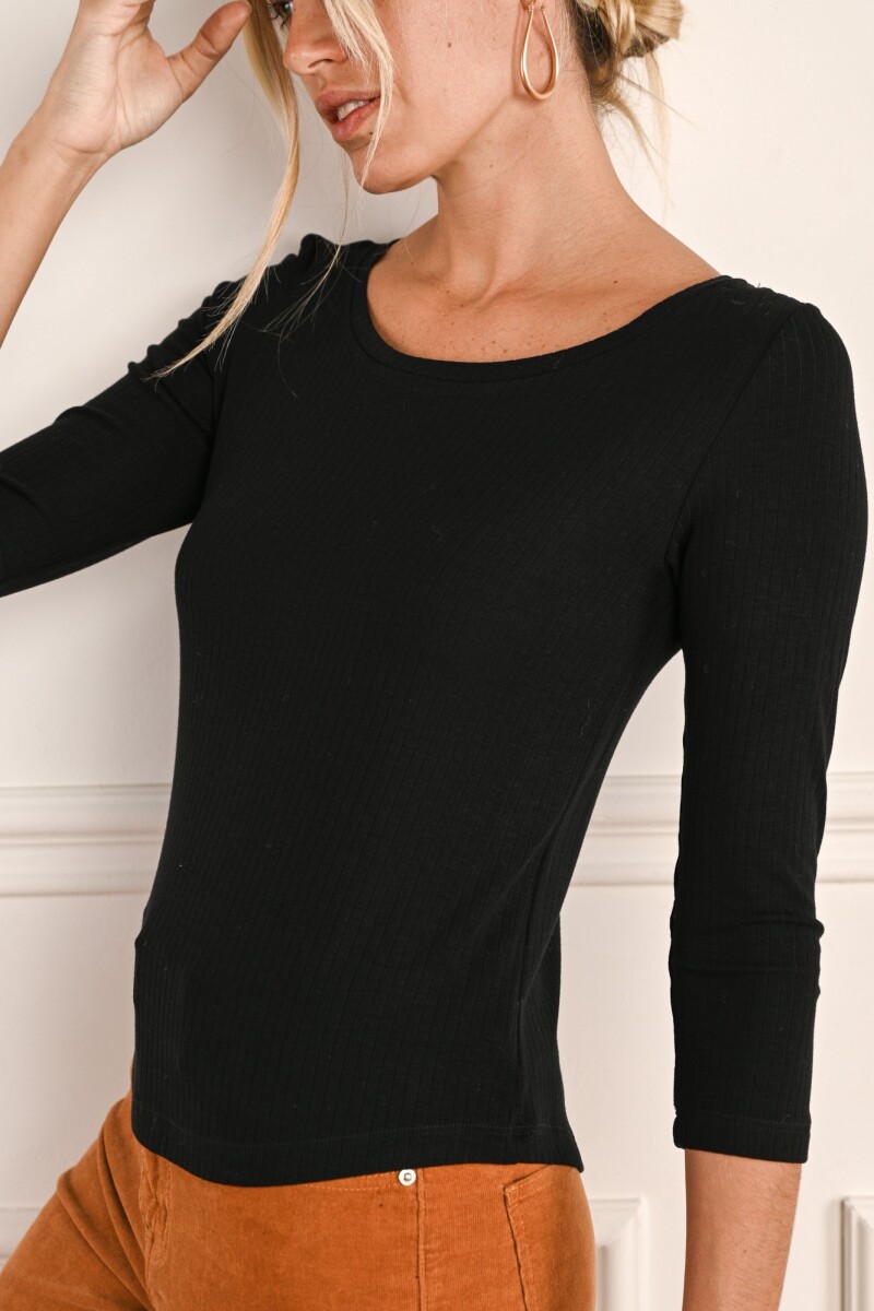 Remera Morley 3/4 Negro