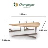 MESA CENTRO TRIANGULAR - BASE GRAFITO - MADERA ROBLE CLARO MESA CENTRO TRIANGULAR - BASE GRAFITO - MADERA ROBLE CLARO