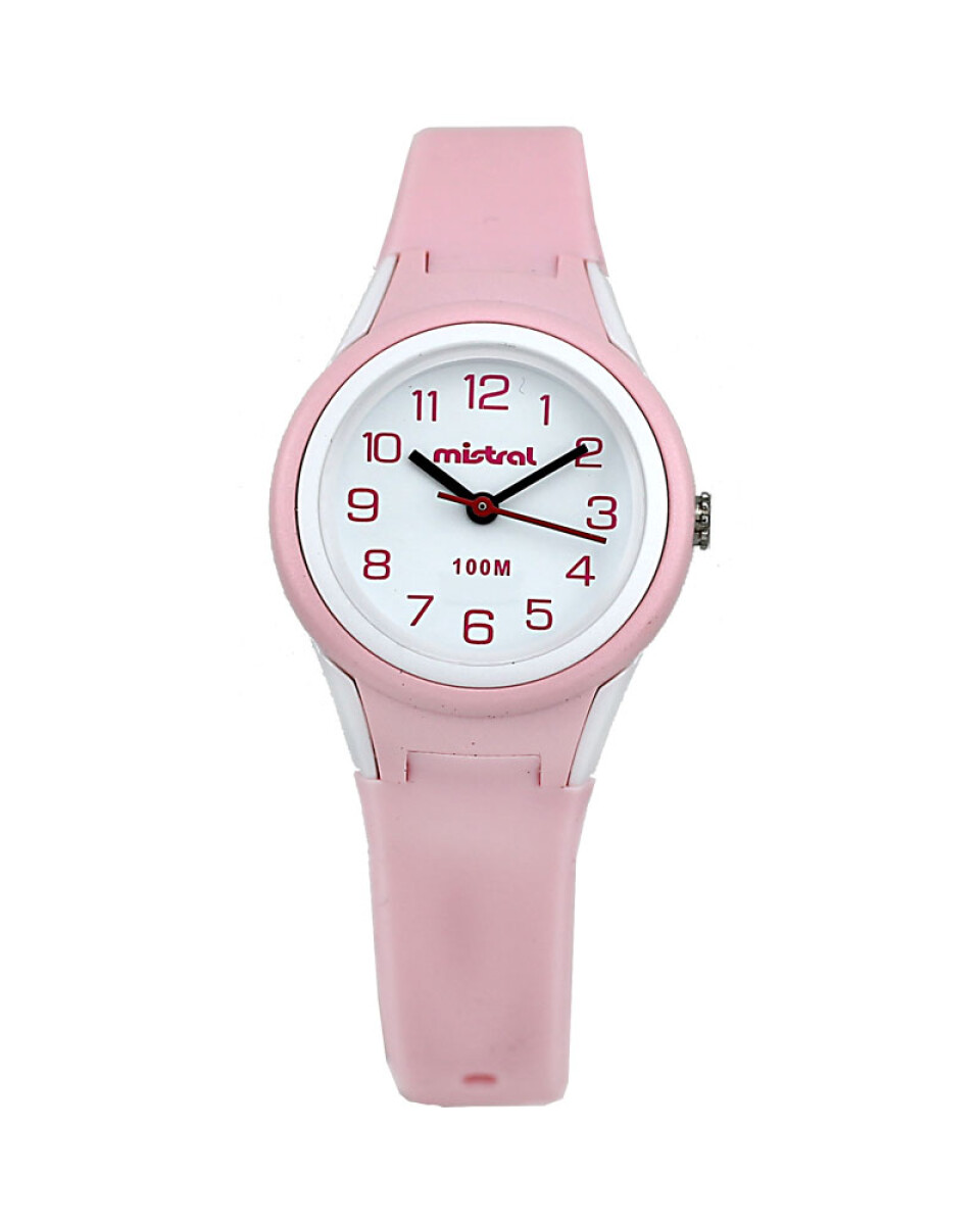 Reloj Mistral Deportivo Silicona Rosa. "Producto sin caja" 