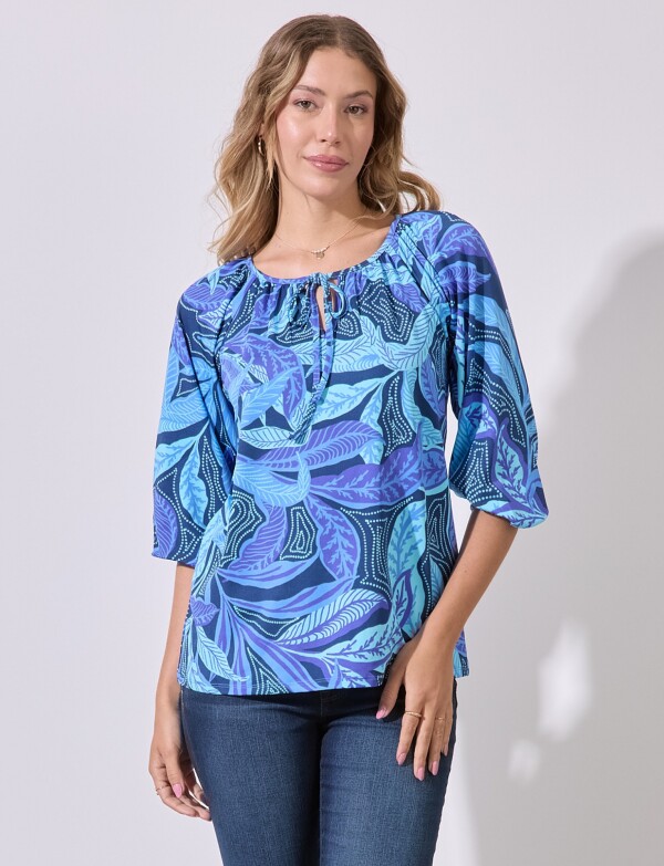 Blusa Printed AZUL/MULTI