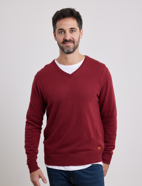 470418 SWEATER HARRY Rojo Oscuro