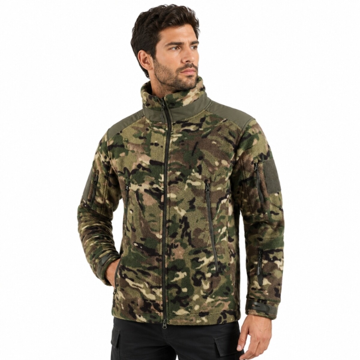 Campera Polar Táctica - Camuflada 