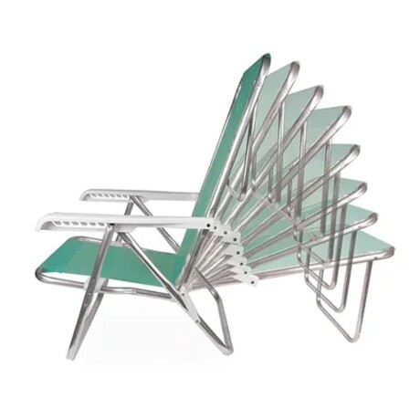 Reposera Silla Reclinable 8 Posiciones Aluminio Mor Sannet Verde