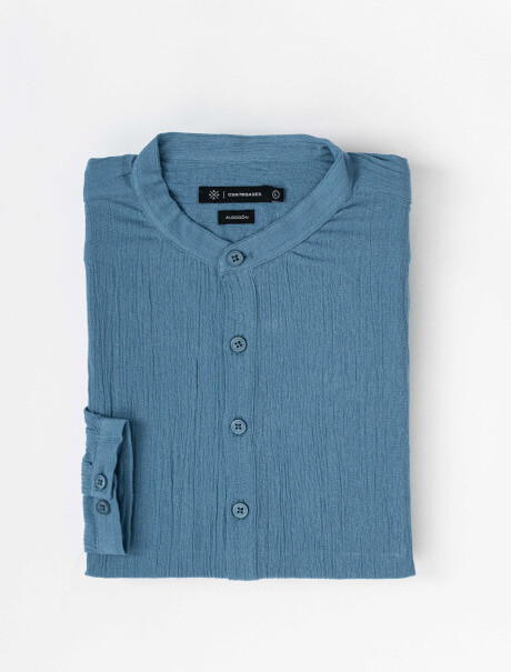 Camisola bambula azul piedra