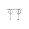 Caravanas Colgante Bola / Circulo - Plata 925 - CA4195 sinpiedra