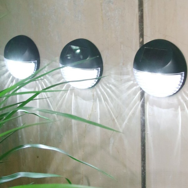 Lampara Solar Farol Redondo Sensor Luz Aplique Caminero Lampara Solar Farol Redondo Sensor Luz Aplique Caminero