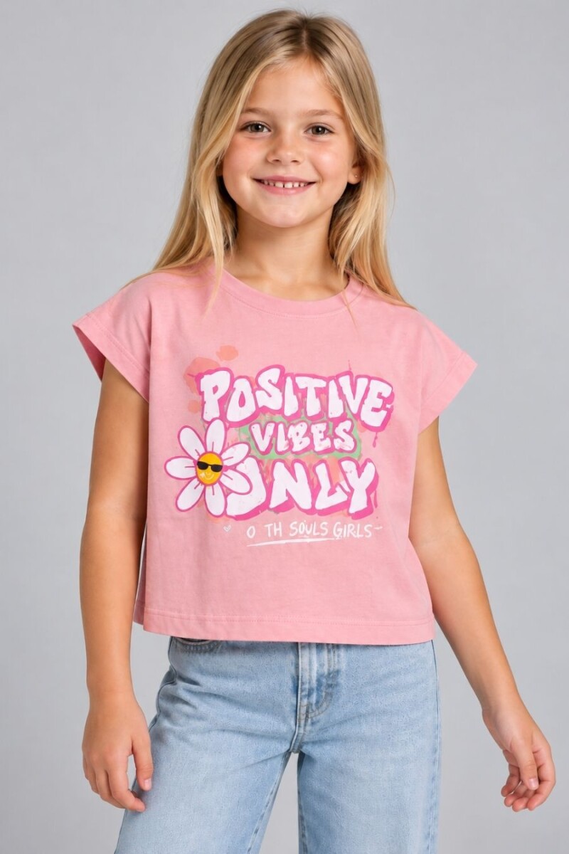 T-SHIRT N. SAILS 3440 M. C positive - ROSADO 