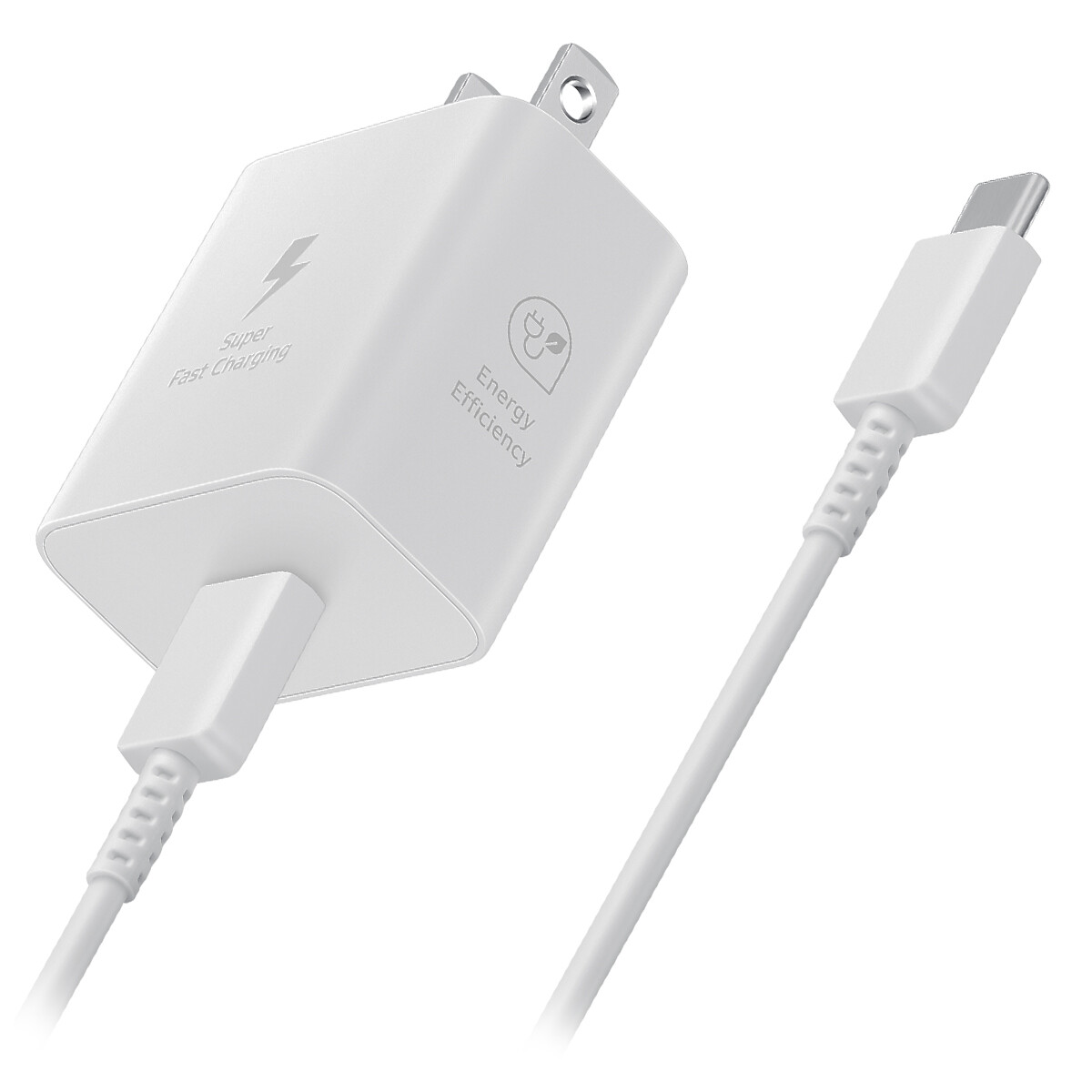 Cargador Original Inalámbrico Samsung 25w Usb Tipo C Con Cable - CARGADOR SAMSUNG 25W BLANCO+CABLE TIPO C 