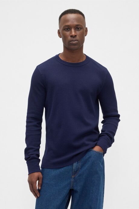 Remera Waffle Hombre Navy Uniform