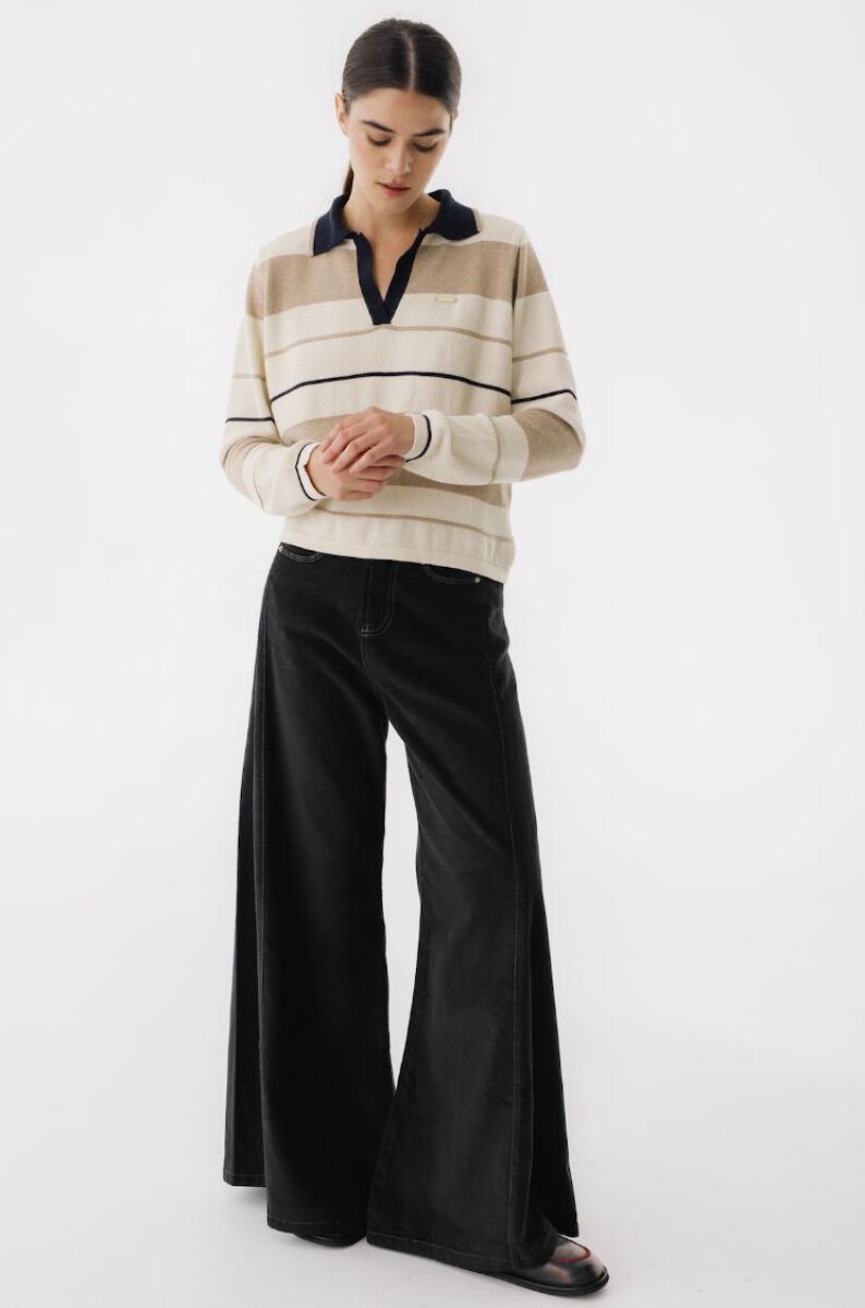 Pantalón Wide XL Corderoy - Negro 