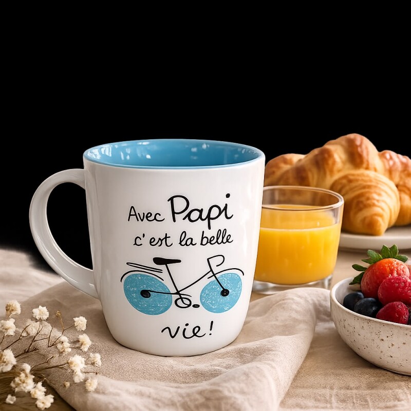 Taza en Porcelana 300ml Bicicleta