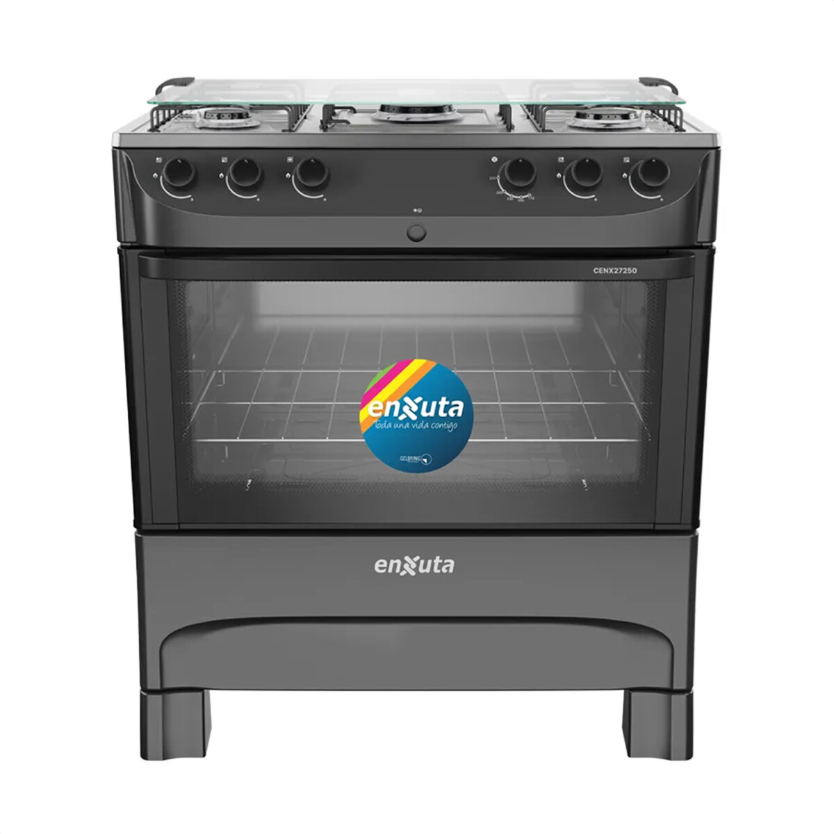 Cocina Enxuta 5 Hornallas Y Horno Supergas Termocupla - NEGRO 