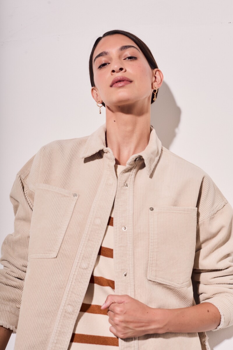 Sobrecamisa Corduroy Beige