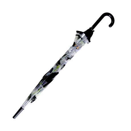 PARAGUAS LARGO HONGUITO TRANSPARENTE C/DISEÑO 8 VARILLA 54CM DIAM 76CM PARAGUAS LARGO HONGUITO TRANSPARENTE C/DISEÑO 8 VARILLA 54CM DIAM 76CM