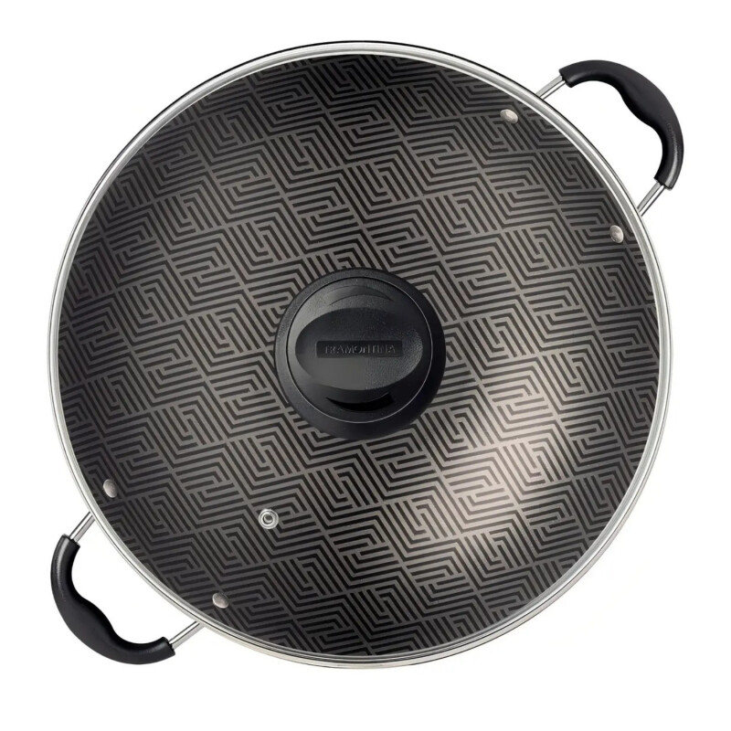 Sartén Wok Tramontina Paris c/tapa vidro 32 cm 4,4 L Sartén Wok Tramontina Paris c/tapa vidro 32 cm 4,4 L