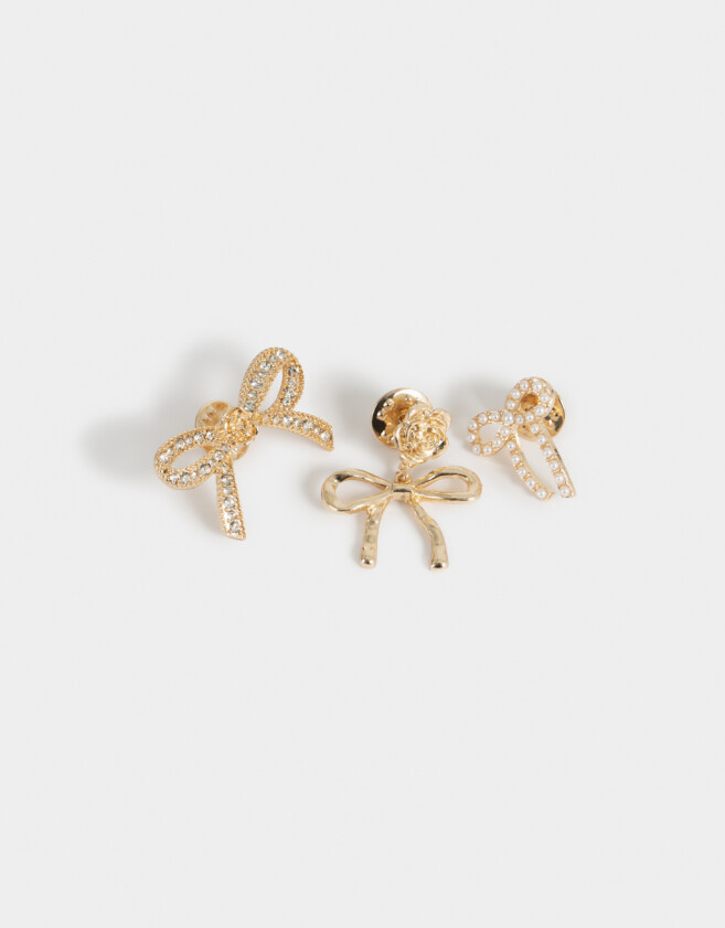 Prendedor Moño Set De Prendedores Moños - Dorado