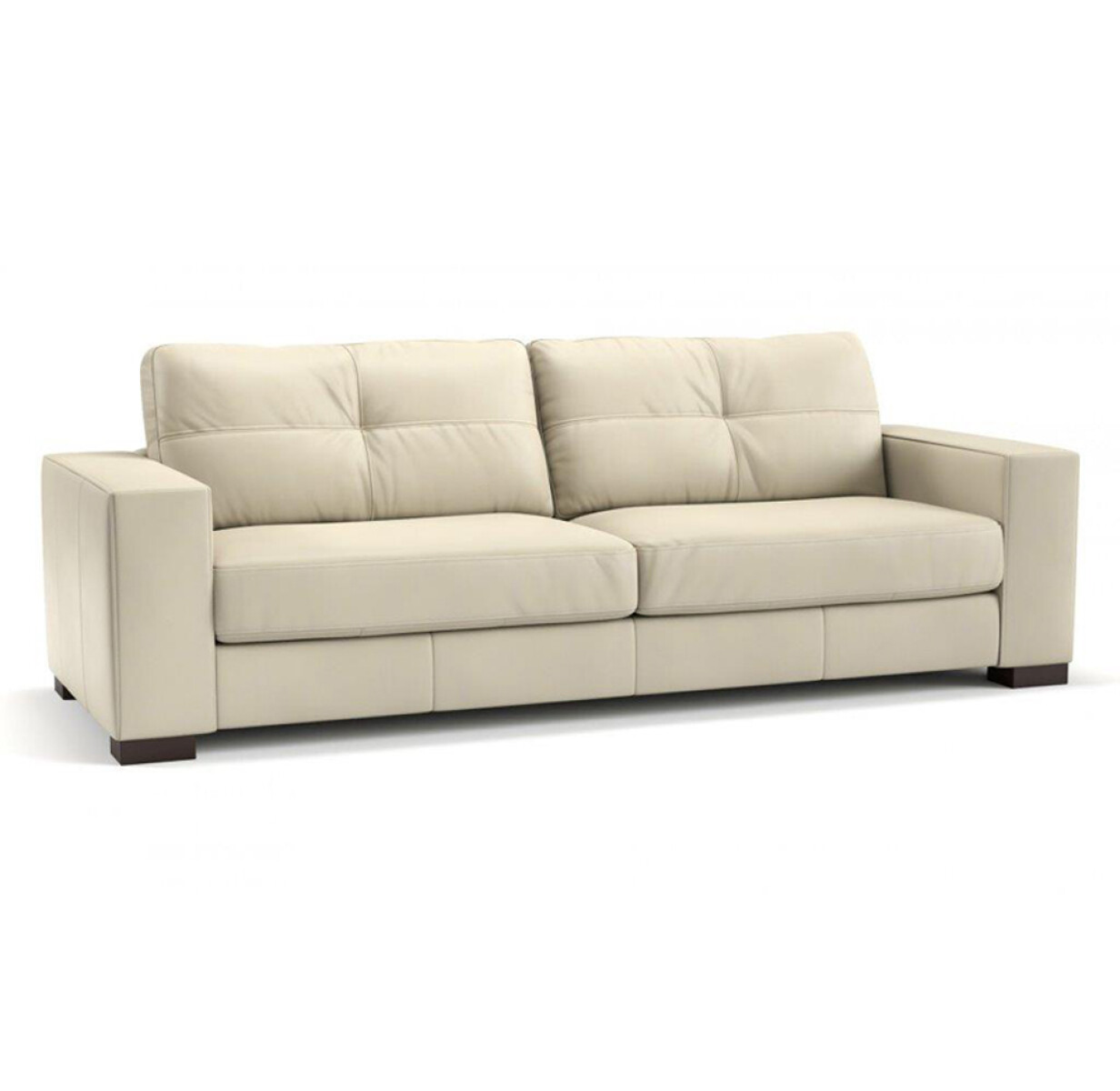 SOFA 100% CUERO - 3 CUERPOS - MODELO DOMINI - PERLA MATE 