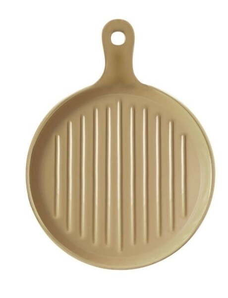 PLATO CON MANGO CERAMICA 24x19x3CM BEIGE MATE PLATO CON MANGO CERAMICA 24x19x3CM BEIGE MATE