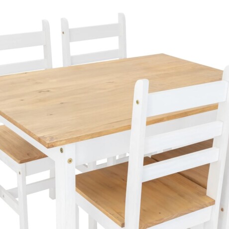 Juego de Comedor Lucia Plus 4 Sillas Madera - Blanco 2794 Juego de Comedor Lucia Plus 4 Sillas Madera - Blanco 2794