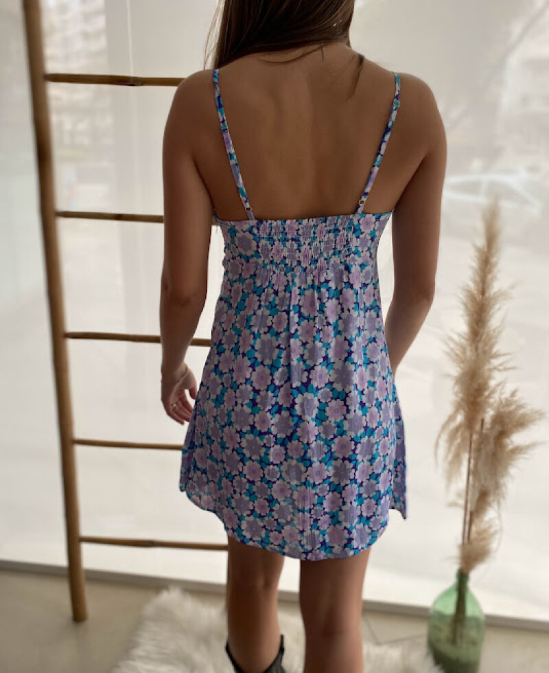 Vestido Flor azul