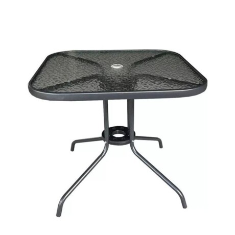 Mesa Metal y Vidrio 80x80 Negra Mesa Metal y Vidrio 80x80 Negra