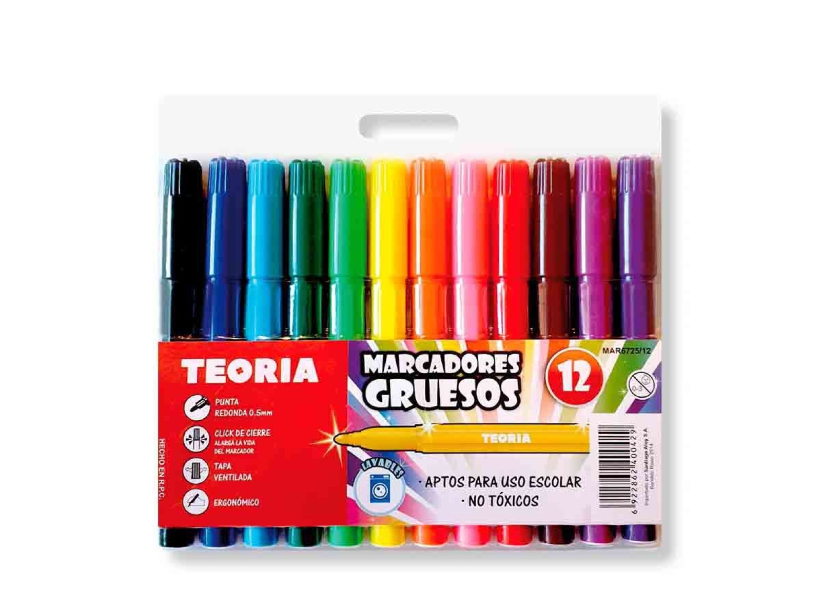 Marcadores Grueso x12 Teoría+ 
