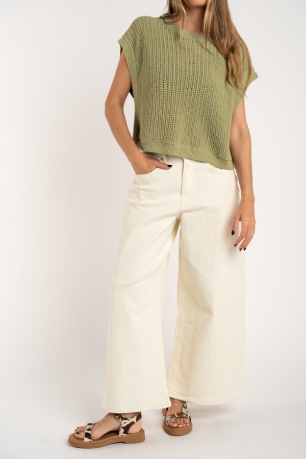 Chaleco Lurex Pistacho