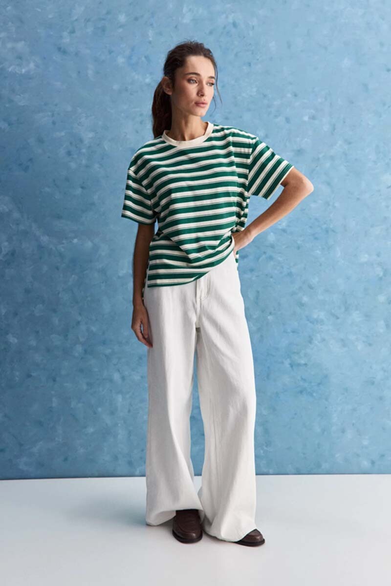 Remera Allie AMIATA rayada Verde