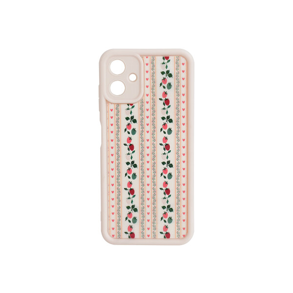 Protector para Samsung Galaxy A07 diseño frutillas color beige Protector Para Samsung Galaxy A07 Diseño Frutillas Color Beige