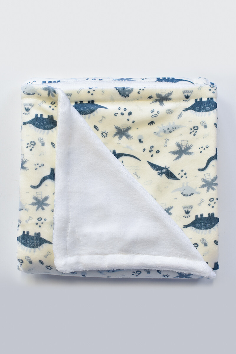 Manta afelpada estampada - con dinosaurios 