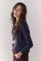 BUZO ESCOTE V L AZUL