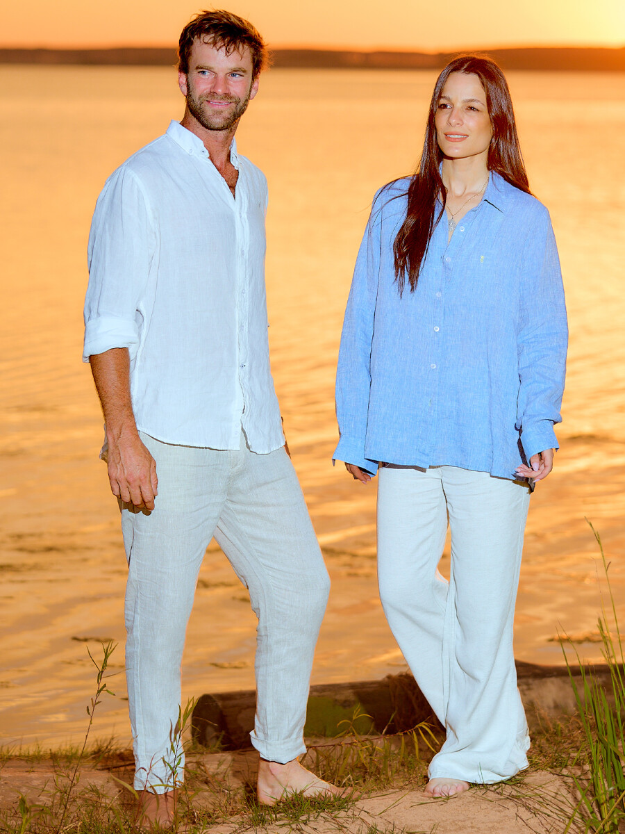 Pantalón de Lino - Beige 