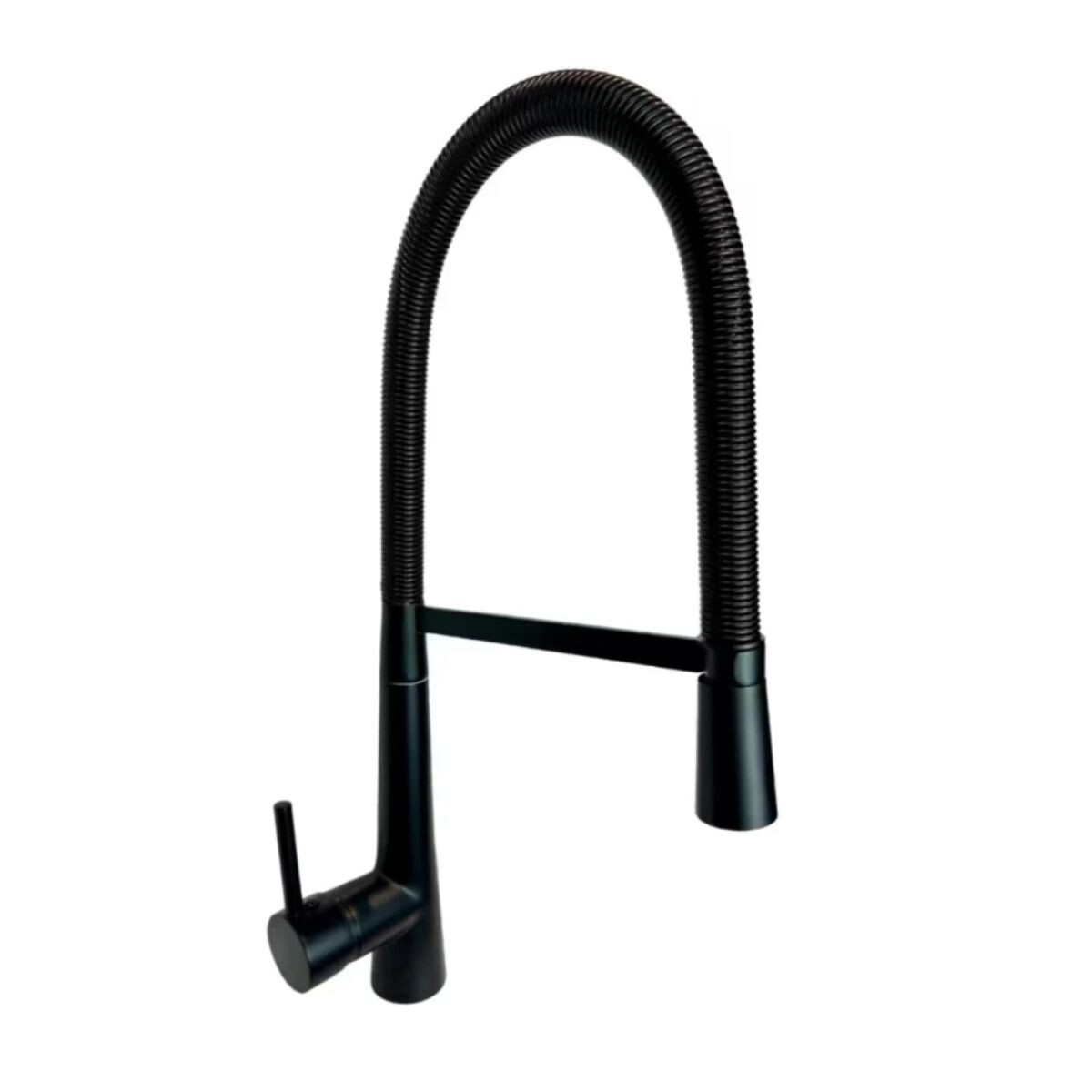 Grifería De Cocina Monocomando De Mesada Chef Pico Móvil Negro Mate 